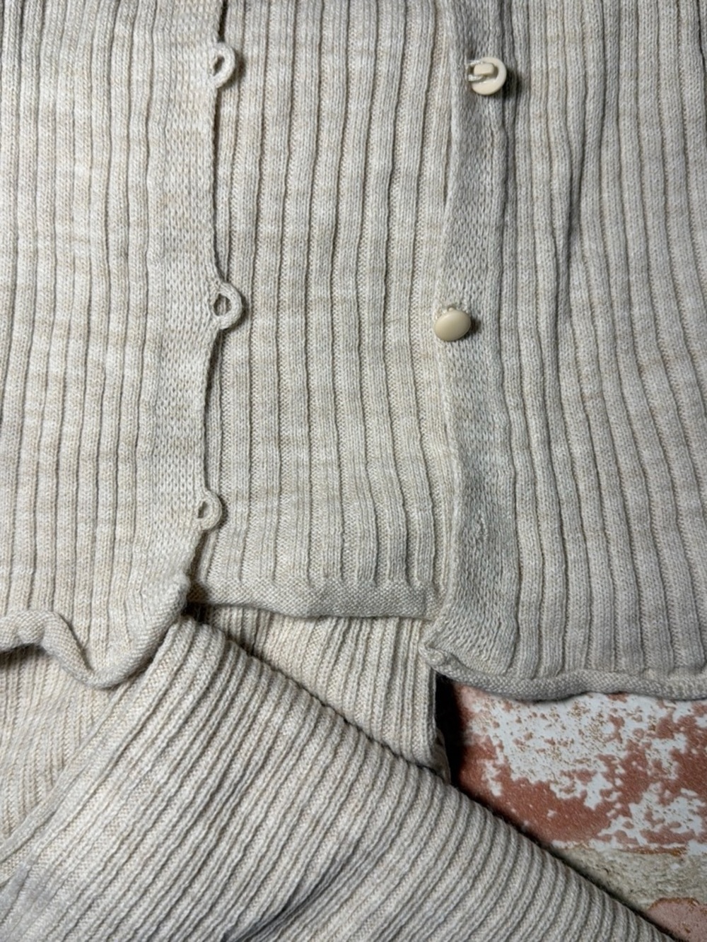 ASOS Ribbed Knit Two-Piece Set - Cream - Picture 4 of 4